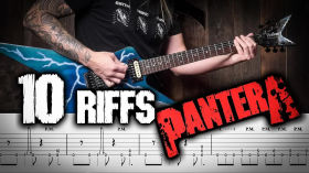 LEARN 10 PANTERA RIFFS TAB